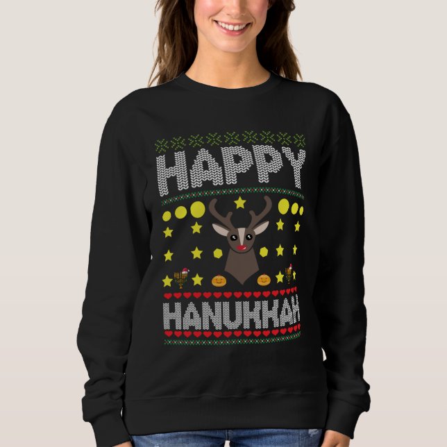 Jewish Holiday -Ugly Hanukkah Sweater (Front)