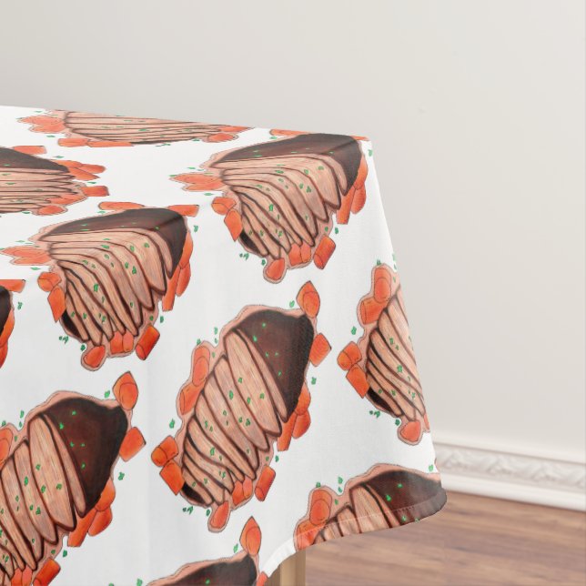 Jewish Holidays Beef Brisket Hanukkah Passover Tablecloth (In Situ)