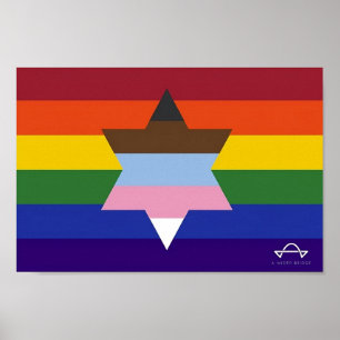 Jewish Inclusive Pride Flag Poster