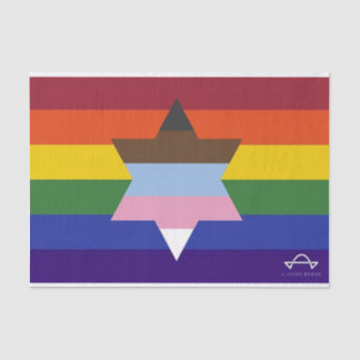 Jewish Inclusive Pride Flag Tissue Paper