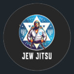 Jewish Jew Jitsu Funny Hanukkah Rabbi Karate Chanu Classic Round Sticker<br><div class="desc">Jewish Jew Jitsu Funny Hanukkah Rabbi Karate Chanukah Purim</div>