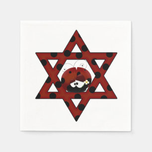 Jewish Ladybug Star of David Napkin