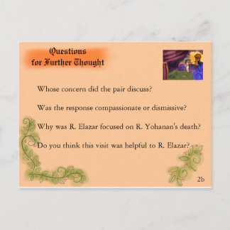 Jewish Life Learning : Bikur Holim/Questions Postcard