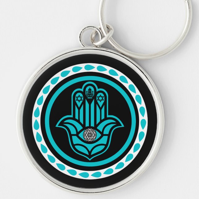 Jewish luck And Prosperity Gift Key Ring (Front)