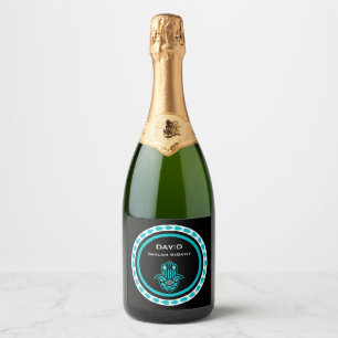 Jewish luck And Prosperity Gift Sparkling Wine Label