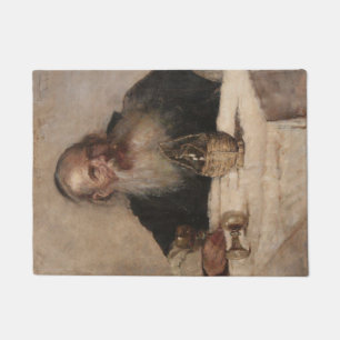 Jewish Man Drinking Wine (by Olga Boznanska) Doormat