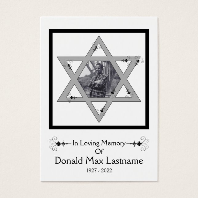 jewish memorial card (Front)