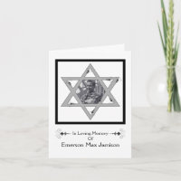 jewish memorial card