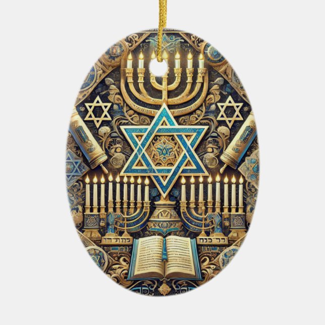 Jewish memorial ornaments (Front)