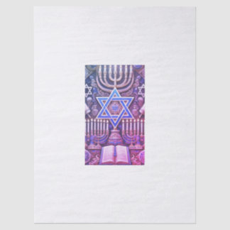 Jewish menorah chabad hebrew tissue paper