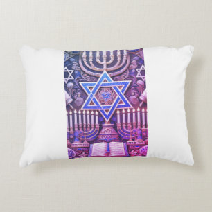 Jewish Menorah Hebrew Judaism Decorative Cushion