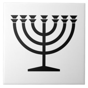 Jewish Menorah (Symbol of Judaism) Ceramic Tile