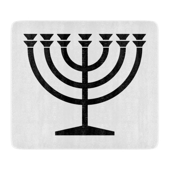Jewish Menorah (Symbol of Judaism) Cutting Board (Front)