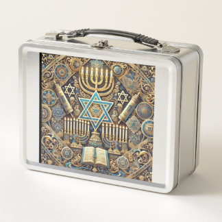 Jewish metal lunchbox