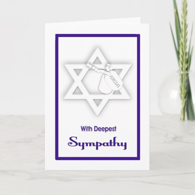 Jewish Military Sympathy Card (Front)