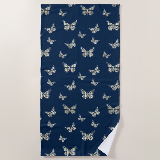 Jewish Monarch Beach Towel (Front)