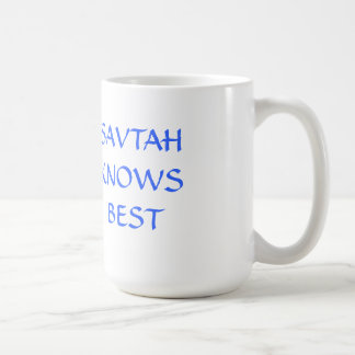 JEWISH MUG HEBREW SAVTA KNOWS BEST