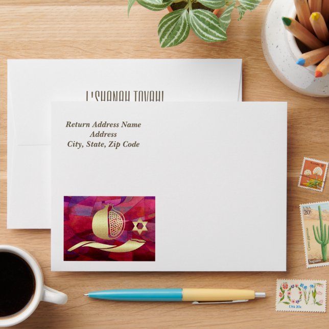 Jewish New Year | Rosh Hashanah Custom Envelopes (Desk)