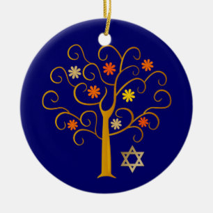 Jewish New Year   Rosh Hashanah Custom Year Ceramic Tree Decoration