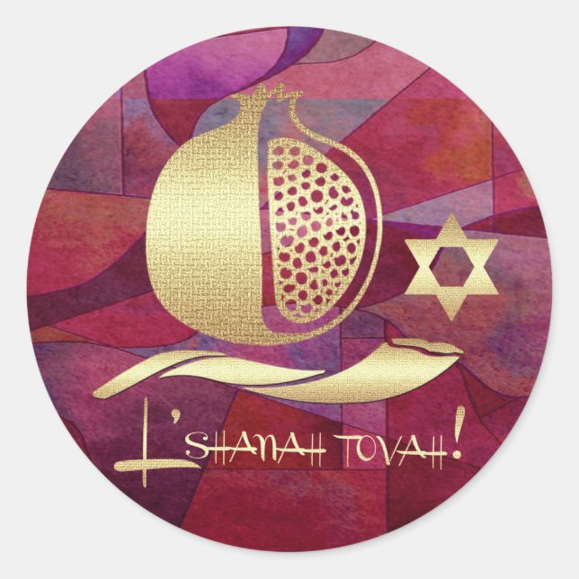 Jewish New Year | Rosh Hashanah Gift Classic Round Sticker (Front)
