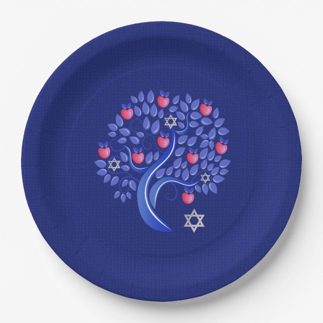 Jewish New Year | Rosh Hashanah Paper Plates (Front)
