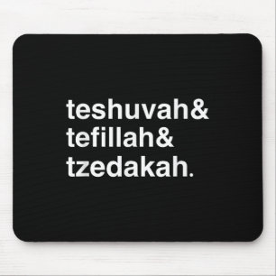 Jewish New Year Yom Kippur Teshuvah Tefillah Tzeda Mouse Pad