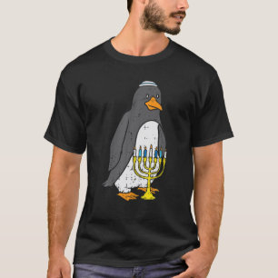 Jewish Penguin Menorah Animal Hanukkah Pyjamas Cha T-Shirt