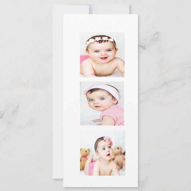 Jewish Photo Naming  Hebrew Girl Invitation (Front)