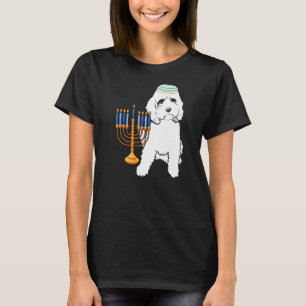 Jewish Poodle Dog Menorah Hanukkah Pyjamas Chanuka T-Shirt