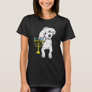 Jewish Poodle Dog Menorah Hanukkah Pyjamas Chanuka T-Shirt