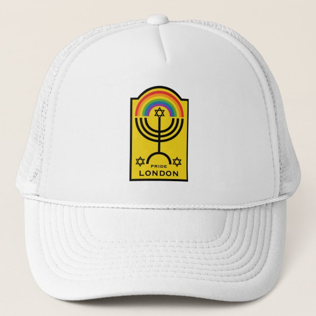 Jewish Pride LGBTQ Trucker Hat (Front)