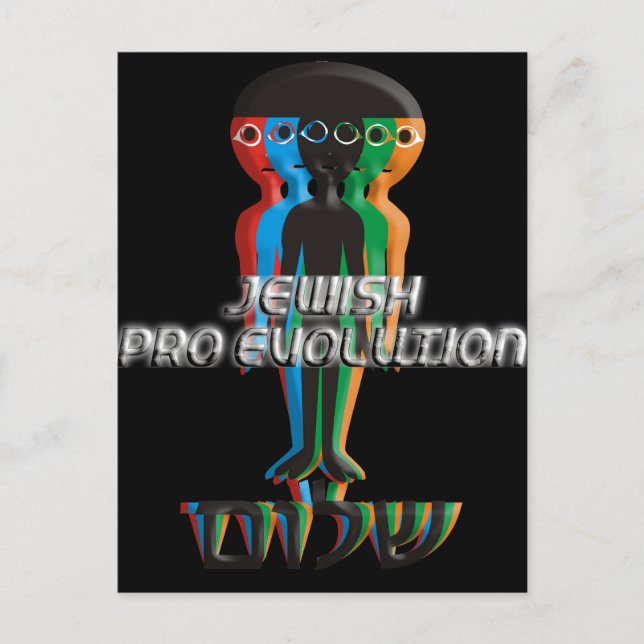 Jewish Pro Evolution Postcard (Front)