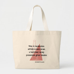 Jewish Proverb Large Tote Bag