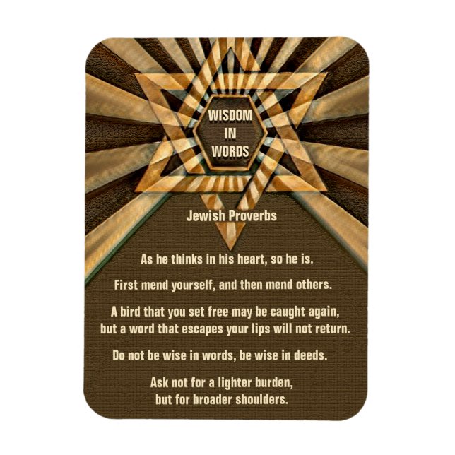 Jewish Proverbs and Quotes Magnet (Vertical)
