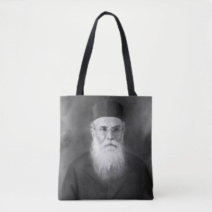 Jewish Rabbi Crayon Portrait from 1880 Tote Bag