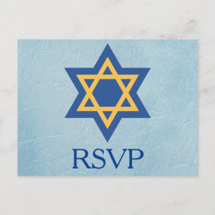 Jewish RSVP Invitation Postcard
