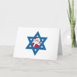 JEWISH SANTA HOLIDAY CARD<br><div class="desc">Holiday Humour T-shirts and Apparel Funny Holiday Gear: T-shirts,  Hoodies,  Stickers,  Buttons,  and gifts.</div>