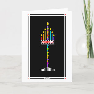 Jewish Shabbat Shalom Menorah card