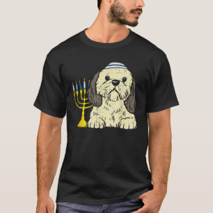 Jewish Shih Tzu Dog Menorah Hanukkah Pajamas Chanu T-Shirt