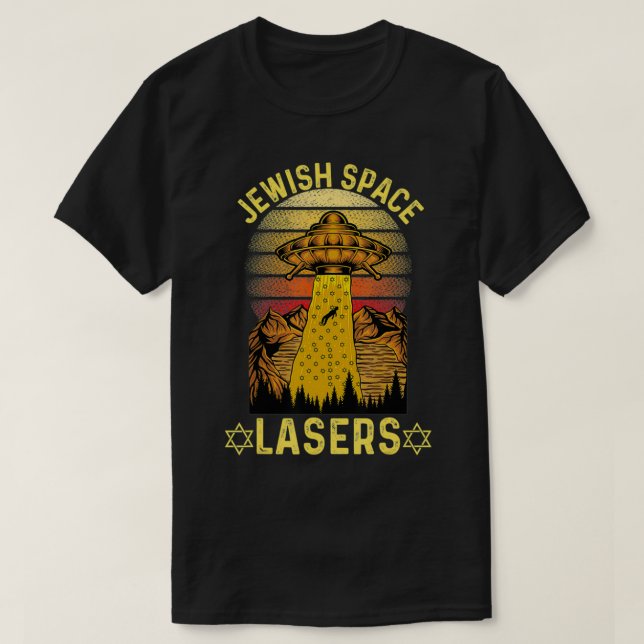Jewish Space Laser Retro Vintage  T-Shirt (Design Front)