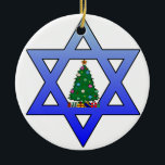 Jewish Star Christmas Tree Ornament<br><div class="desc">Jewish Star Christmas Tree Ornament</div>