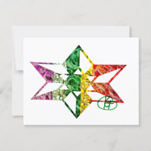 Jewish Star Ironwork Art Postcard