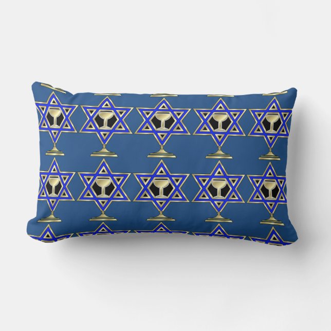Jewish Star Lumbar Cushion (Front)
