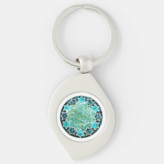Jewish Star Medallion Art Keychain