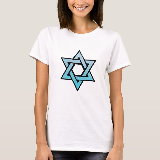 Jewish Star of David Blue Shirt (Front)