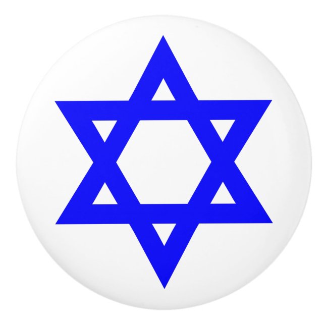 ✡︎ Jewish Star of David Ceramic Knob (Front)