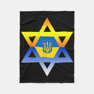 Jewish Star Of David Eastern European Fleece Blanket
