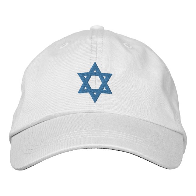 Jewish Star Of David Embroidered Hat (Front)