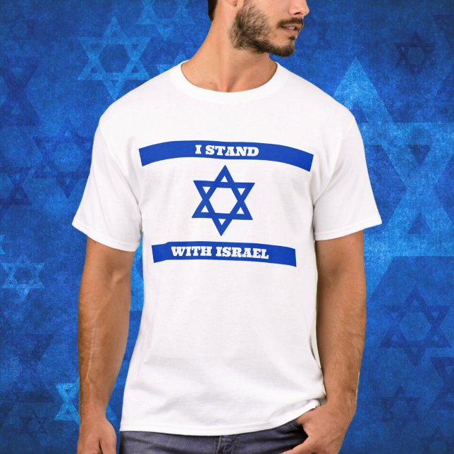 Jewish Star of David Flag Stand With Israel  T-Shirt (Creator Uploaded)