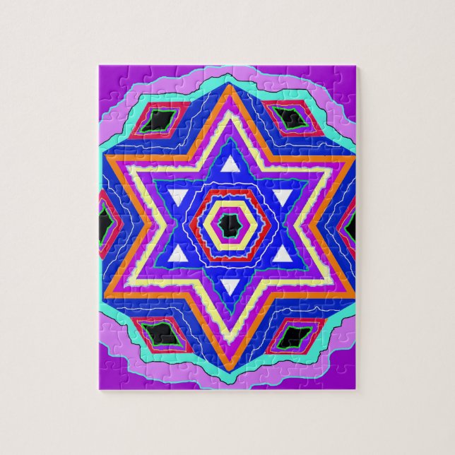 Jewish Star of David Jigsaw Puzzle (Vertical)